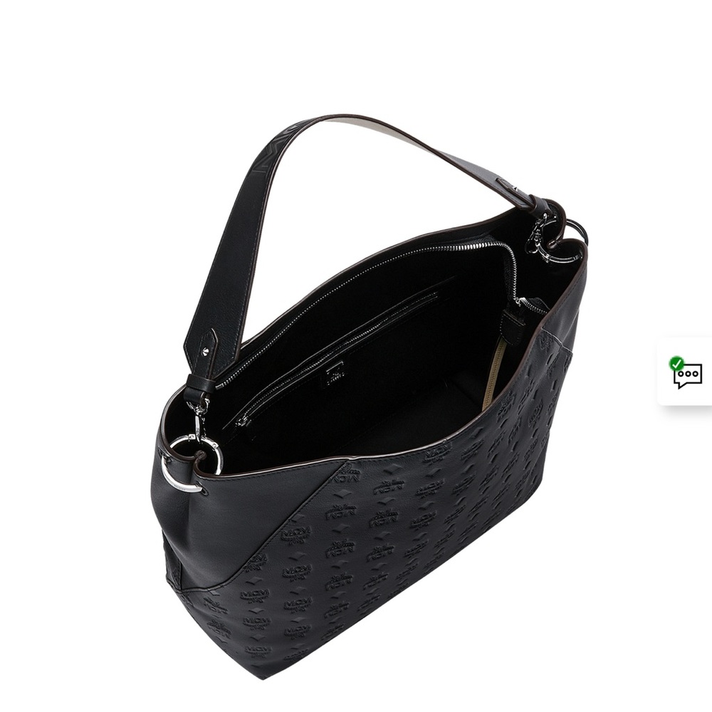 Mcm large monogram crossbody black